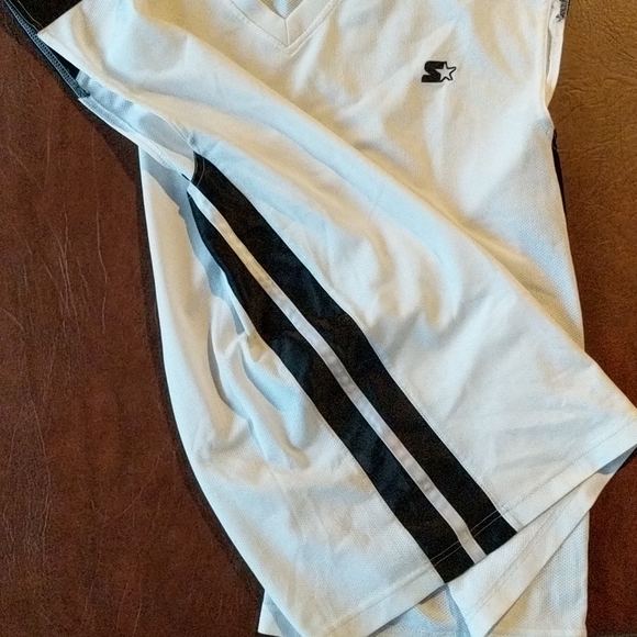 STARTER Shirts Starter Size L Mens White Sleeveless Jersey Poshmark